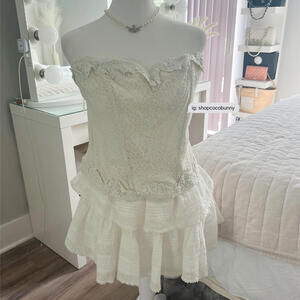 loveshackfancy arno lace bustier top